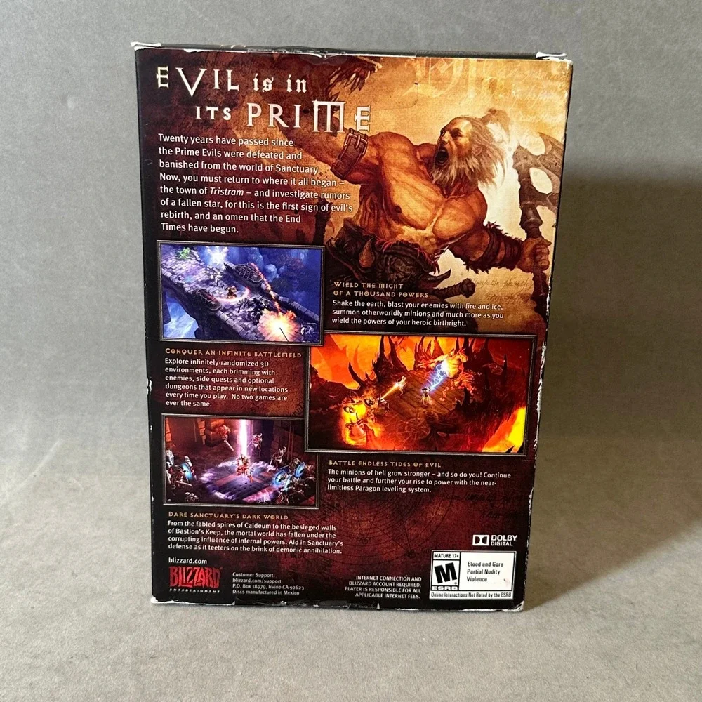 Diablo III 3 PC Mac Blizzard Entertainment 2012 Big Box Retail Edition Sealed